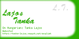 lajos tanka business card